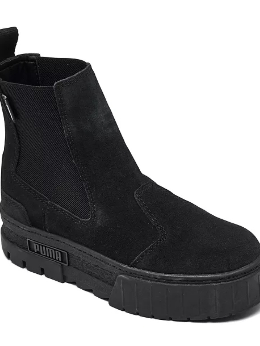 Puma Mayze Round Toe Platform Chelsea Suede Boots Size 6.5